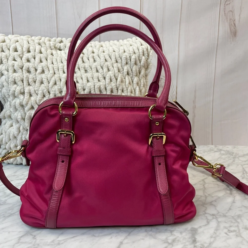 Prada Pink Nylon Satchel
